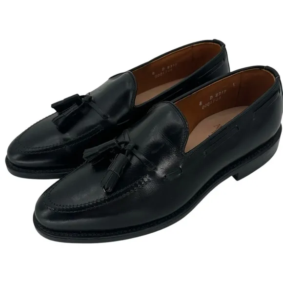 Allen Edmonds Grayson Black Leather Tassel Loafers Dress Shoes Size 8 D