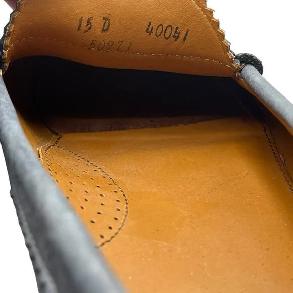 ALLEN EDMONDS Loafers Men Size 15 D AE Sedona Blue Slip On Factory Distressed