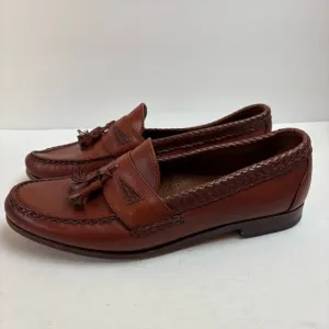 Allen Edmonds Maxfield Brown Leather Dress Loafer Tassel Slip-on Mens 12 D
