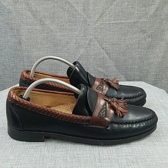 Allen Edmonds Maxfield men's dress tassel loafers size 11 black brown USA made