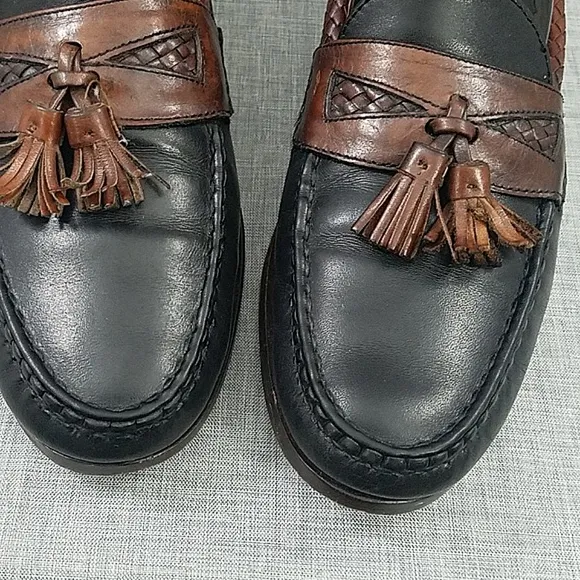 Allen Edmonds Maxfield men's dress tassel loafers size 11 black brown USA made
