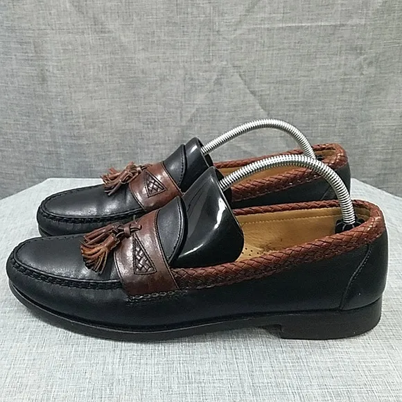 Allen Edmonds Maxfield men's dress tassel loafers size 11 black brown USA made