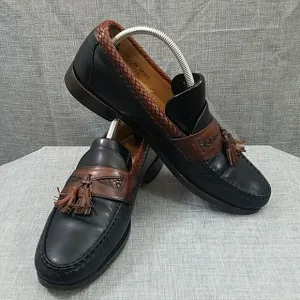 Allen Edmonds Maxfield men's dress tassel loafers size 11 black brown USA made