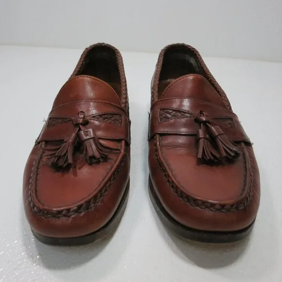 Allen Edmonds Maxfield Strap Tassel Leather Dress Loafers Men's Footwear Sz 9 D