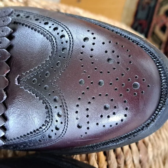 Allen Edmonds Mens Classic Kiltie Wingtip Tassel Cordovan Arlington Loafers 10 D