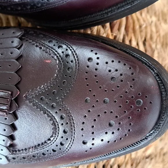 Allen Edmonds Mens Classic Kiltie Wingtip Tassel Cordovan Arlington Loafers 10 D