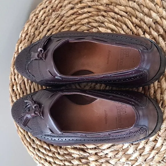 Allen Edmonds Mens Classic Kiltie Wingtip Tassel Cordovan Arlington Loafers 10 D