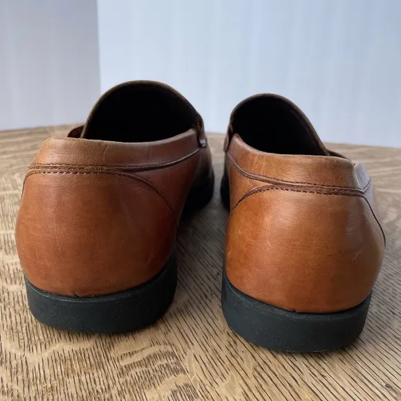 Allen Edmonds Mens Loafers size 9.5 D brown leather Georgetown Classic Simple
