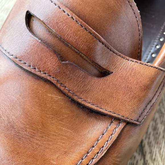 Allen Edmonds Mens Loafers size 9.5 D brown leather Georgetown Classic Simple