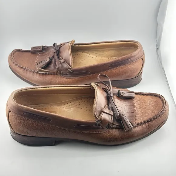Allen Edmonds Men's Loafers With Tassel Brown Leather Prep Preppy Sz 9