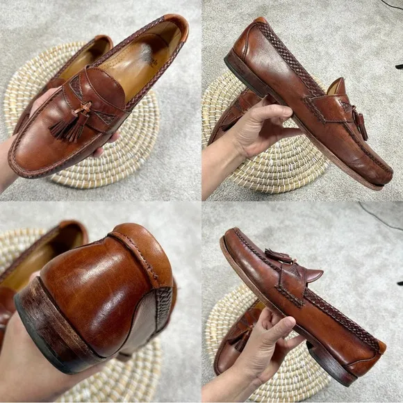 Allen Edmonds Men’s Maxfield Leather Tassel Loafers Shoes Size 12B