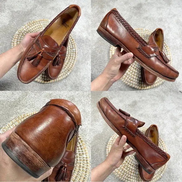 Allen Edmonds Men’s Maxfield Leather Tassel Loafers Shoes Size 12B