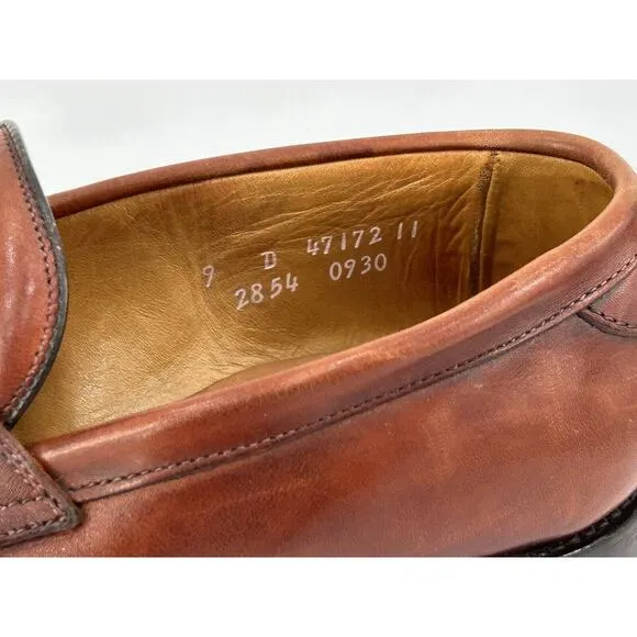 Allen Edmonds Mens Size 9D Hinsdale Walnut Penny Loafers Slip On Dress Shoes