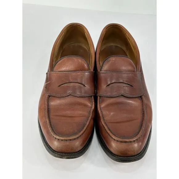 Allen Edmonds Mens Size 9D Hinsdale Walnut Penny Loafers Slip On Dress Shoes