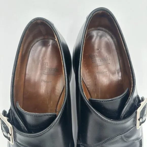 Allen Edmonds Men’s Thayer Black Leather Split Toe Monk Strap Loafers Size 10 E