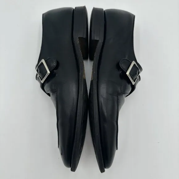 Allen Edmonds Men’s Thayer Black Leather Split Toe Monk Strap Loafers Size 10 E