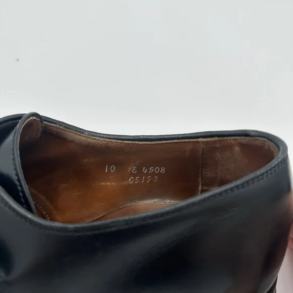Allen Edmonds Men’s Thayer Black Leather Split Toe Monk Strap Loafers Size 10 E