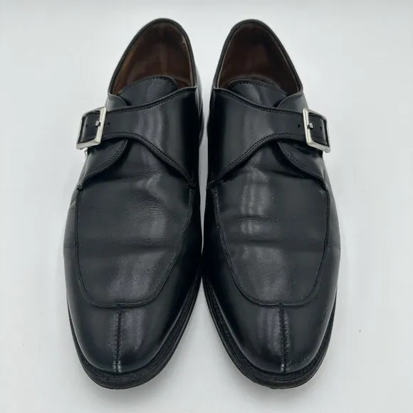 Allen Edmonds Men’s Thayer Black Leather Split Toe Monk Strap Loafers Size 10 E