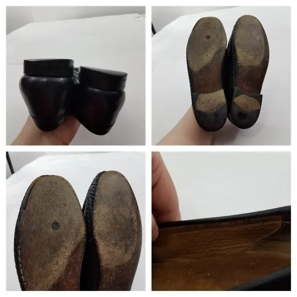 Allen Edmonds Roma Size 11 B Black Weave Mens Slip‎