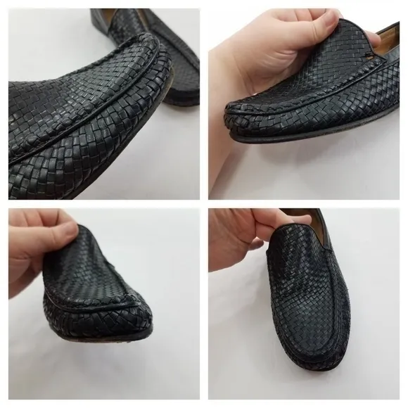 Allen Edmonds Roma Size 11 B Black Weave Mens Slip‎