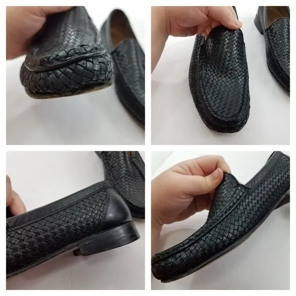 Allen Edmonds Roma Size 11 B Black Weave Mens Slip‎