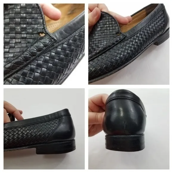 Allen Edmonds Roma Size 11 B Black Weave Mens Slip‎