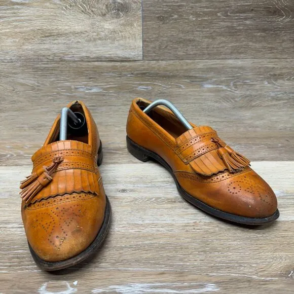 Allen Edmonds Tan Brown Tassel Loafers Men's Size 11