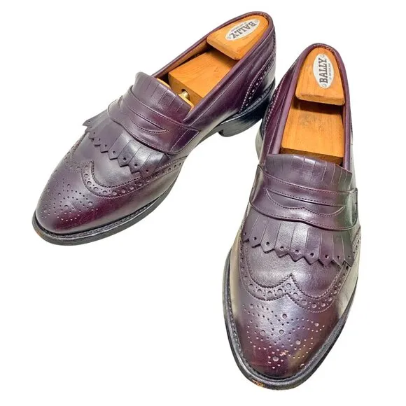 Allen Edmonds Wakefield‎ Burgundy Wingtip Kiltie Loafers