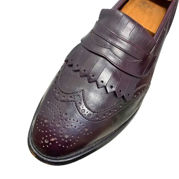 Allen Edmonds Wakefield‎ Burgundy Wingtip Kiltie Loafers