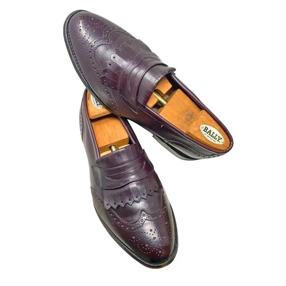 Allen Edmonds Wakefield‎ Burgundy Wingtip Kiltie Loafers