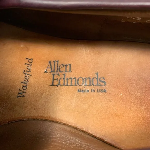 Allen Edmonds Wakefield‎ Burgundy Wingtip Kiltie Loafers