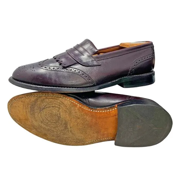 Allen Edmonds Wakefield‎ Burgundy Wingtip Kiltie Loafers