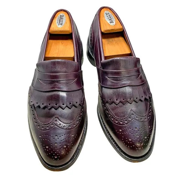 Allen Edmonds Wakefield‎ Burgundy Wingtip Kiltie Loafers