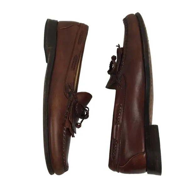 Allen Edmonds Woodstock Double Kiltie Tie Braid Loafers