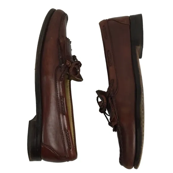 Allen Edmonds Woodstock Double Kiltie Tie Braid Loafers