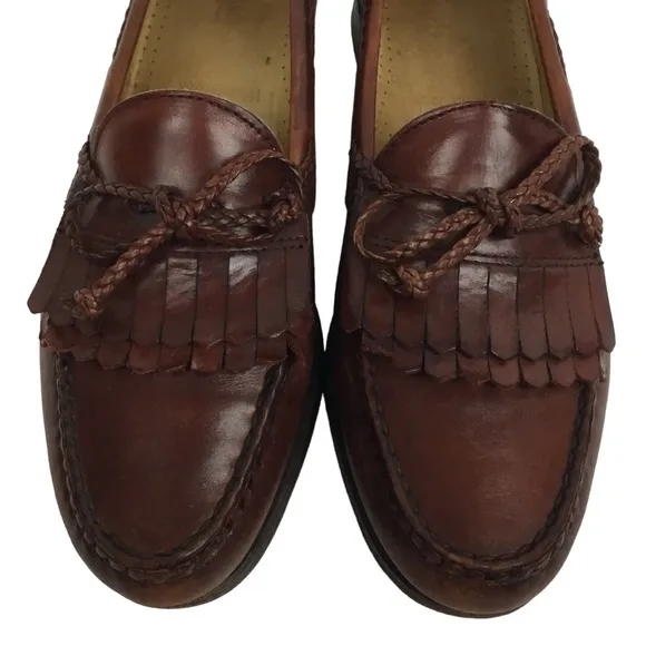 Allen Edmonds Woodstock Double Kiltie Tie Braid Loafers