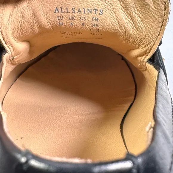 Allsaints Lola Studded Leather Loafers casual classic chic comfy style formal
