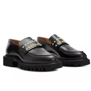 Allsaints Lola Studded Leather Loafers casual classic chic comfy style formal