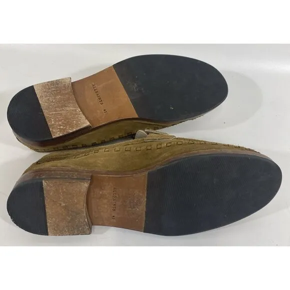 AllSaints - Sammy Slip On Suede Leather Loafers - Men's 41 (US 8) - Tan