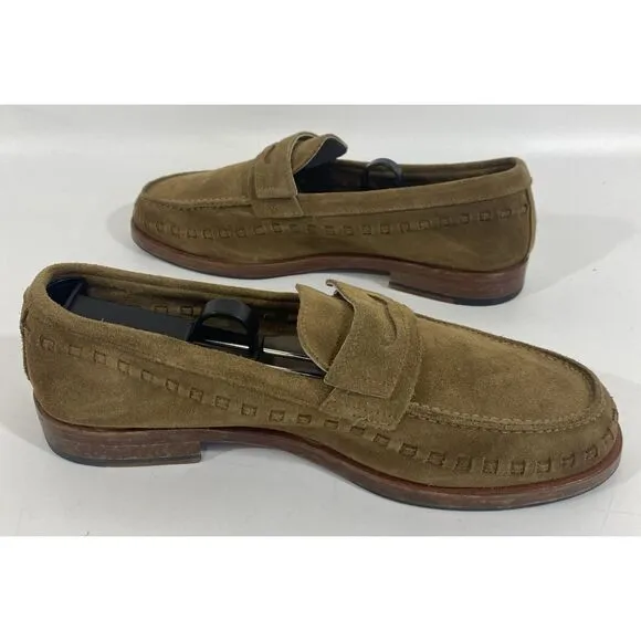 AllSaints - Sammy Slip On Suede Leather Loafers - Men's 41 (US 8) - Tan