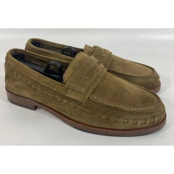 AllSaints - Sammy Slip On Suede Leather Loafers - Men's 41 (US 8) - Tan