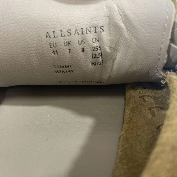 AllSaints - Sammy Slip On Suede Leather Loafers - Men's 41 (US 8) - Tan