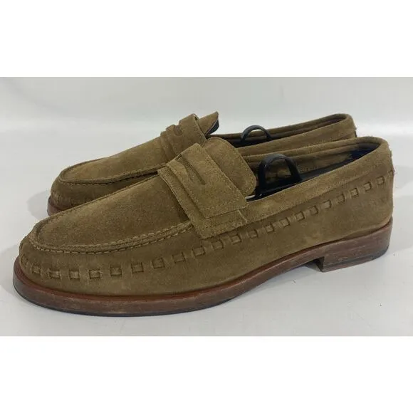 AllSaints - Sammy Slip On Suede Leather Loafers - Men's 41 (US 8) - Tan