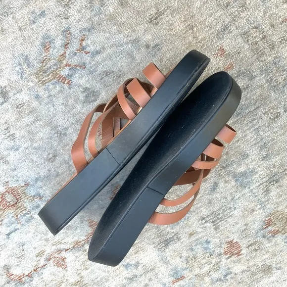 Alohas EUC Flat Brown Leather Sandals Sz 42, 11 US