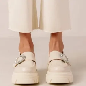 Alohas Trailblazer Crystal Black Chunky Leather Loafers