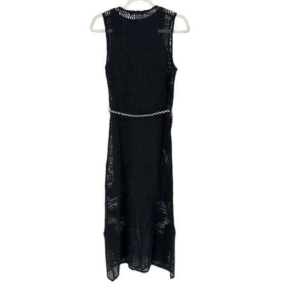 America &amp; Beyond Women's Maison Black Embroidered Shirt Dress Size S
