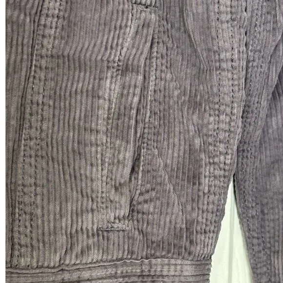 American Eagle Soft Purple Corduroy Sherpa Lined Trucker Jacket NEW Size XS