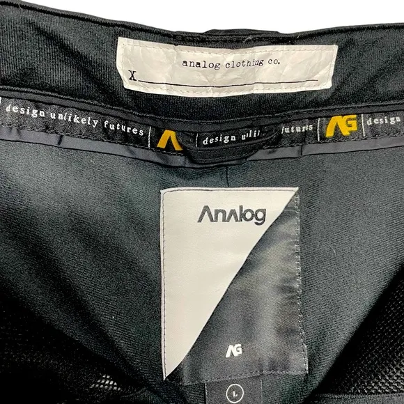 Analog Clothing Co. Men’s Black L Ruck Shell Snowboard Pant in EUC