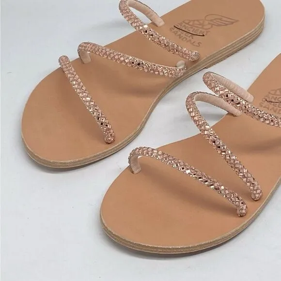 Ancient Greek Sandals Crystal Embellished Strappy Sandals size 37