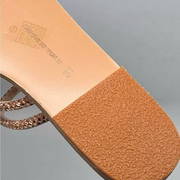 Ancient Greek Sandals Crystal Embellished Strappy Sandals size 37